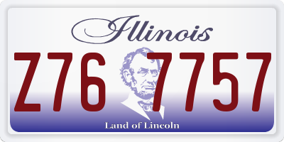 IL license plate Z767757