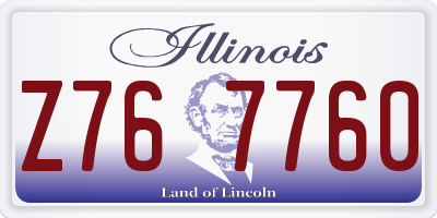 IL license plate Z767760