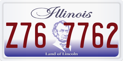 IL license plate Z767762