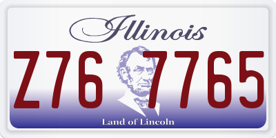 IL license plate Z767765