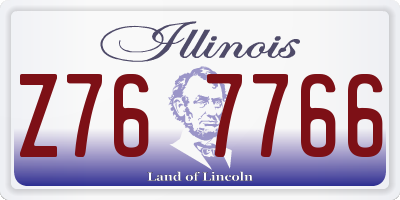 IL license plate Z767766
