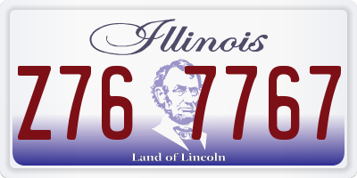 IL license plate Z767767