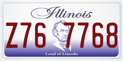 IL license plate Z767768