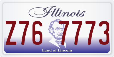 IL license plate Z767773