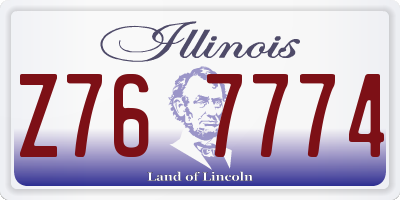 IL license plate Z767774