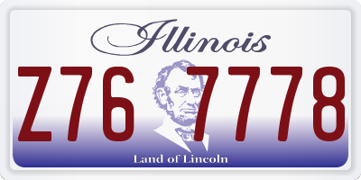 IL license plate Z767778