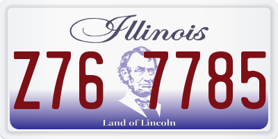 IL license plate Z767785