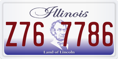 IL license plate Z767786