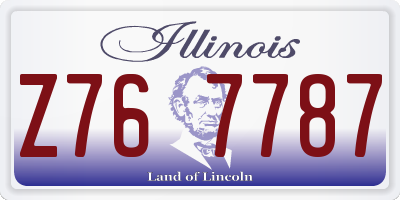 IL license plate Z767787