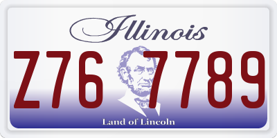 IL license plate Z767789