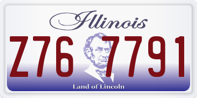 IL license plate Z767791