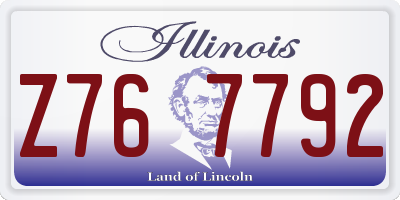 IL license plate Z767792