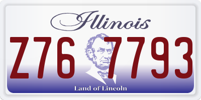 IL license plate Z767793