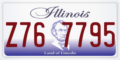 IL license plate Z767795