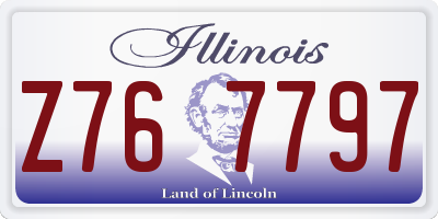 IL license plate Z767797