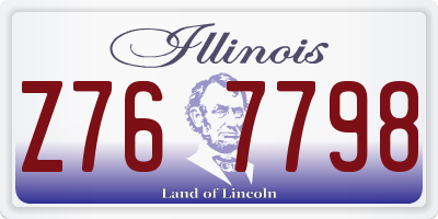 IL license plate Z767798