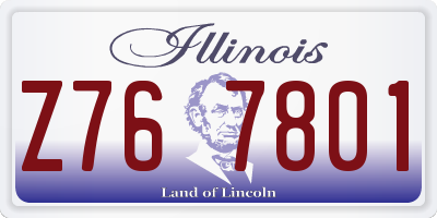 IL license plate Z767801
