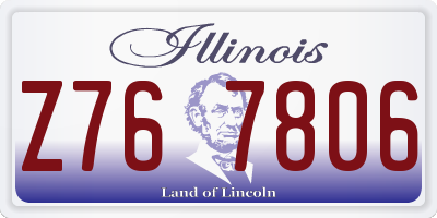 IL license plate Z767806