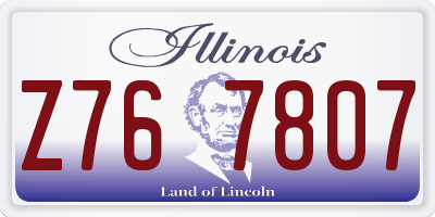 IL license plate Z767807