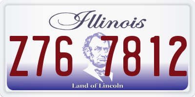 IL license plate Z767812
