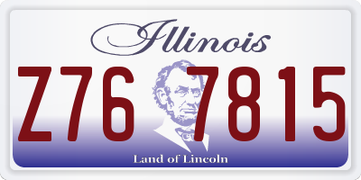 IL license plate Z767815