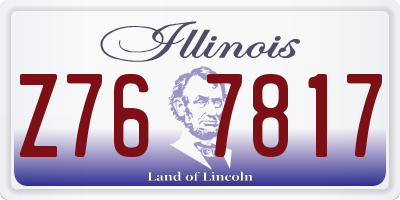 IL license plate Z767817