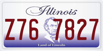 IL license plate Z767827