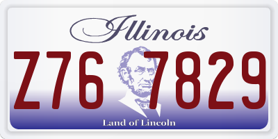 IL license plate Z767829