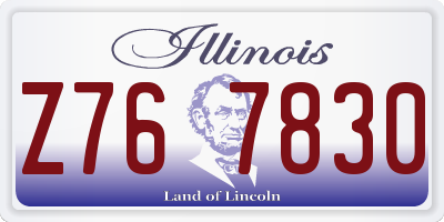 IL license plate Z767830
