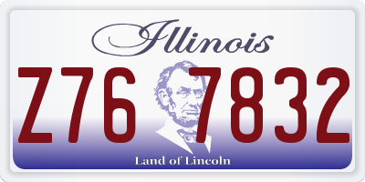 IL license plate Z767832