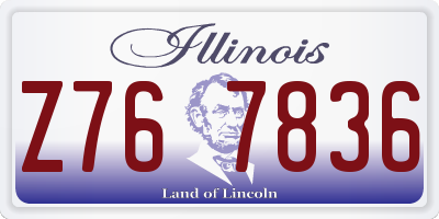 IL license plate Z767836