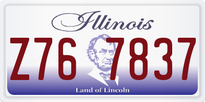 IL license plate Z767837