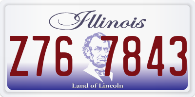 IL license plate Z767843