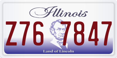 IL license plate Z767847