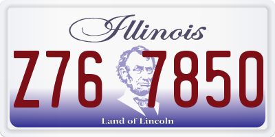 IL license plate Z767850