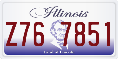 IL license plate Z767851