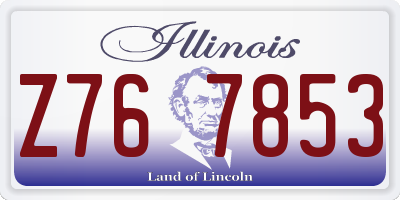 IL license plate Z767853