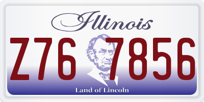 IL license plate Z767856