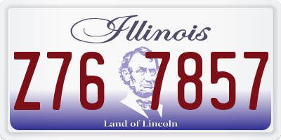 IL license plate Z767857