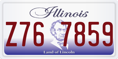 IL license plate Z767859