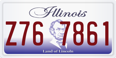 IL license plate Z767861