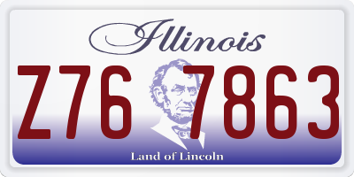 IL license plate Z767863
