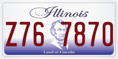 IL license plate Z767870