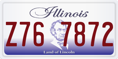 IL license plate Z767872