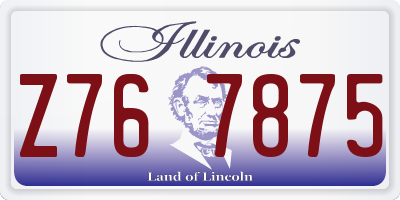 IL license plate Z767875