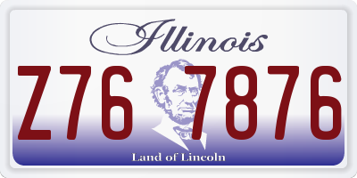 IL license plate Z767876