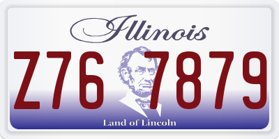 IL license plate Z767879