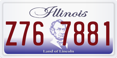 IL license plate Z767881