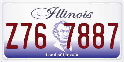 IL license plate Z767887
