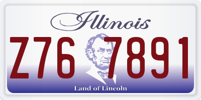 IL license plate Z767891